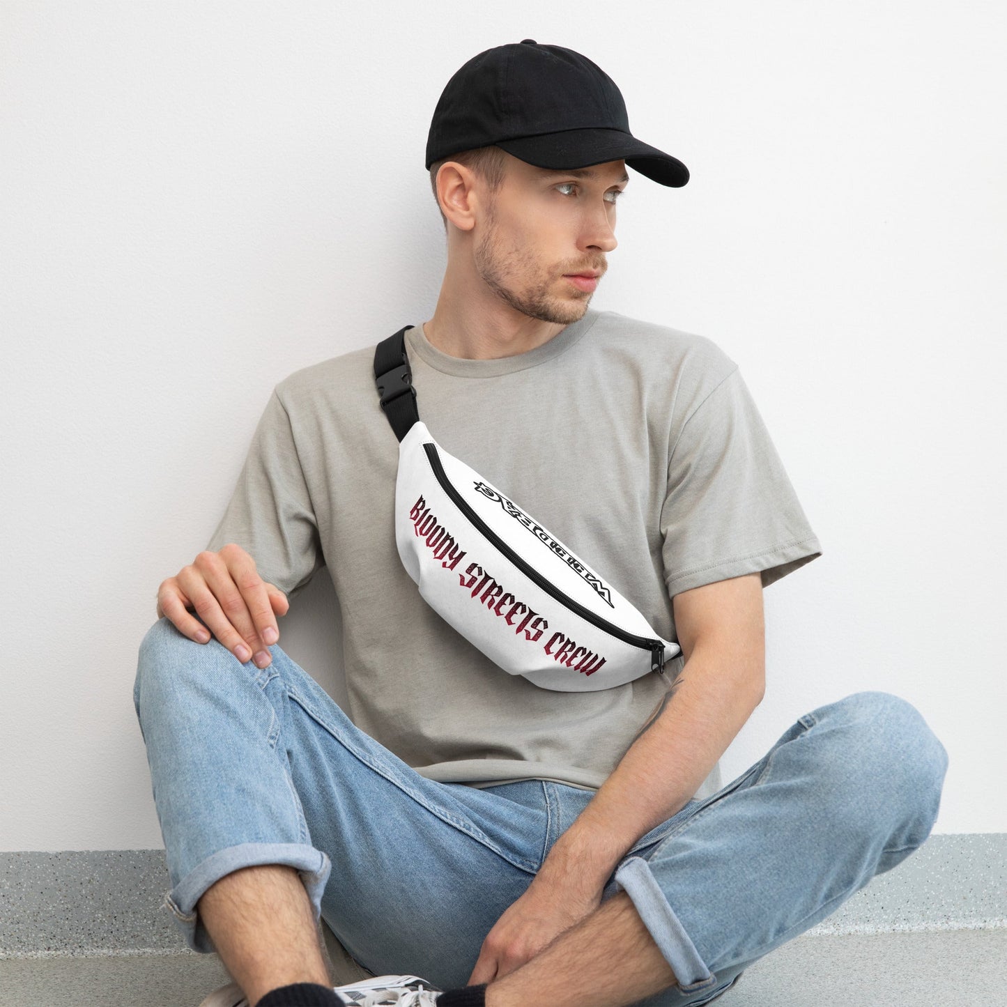 BLOODY STREETS Crew Member Streetwear Gürteltasche White - BLOODY-STREETS.DE Streetwear Herren und Damen Hoodies, T-Shirts, Pullis