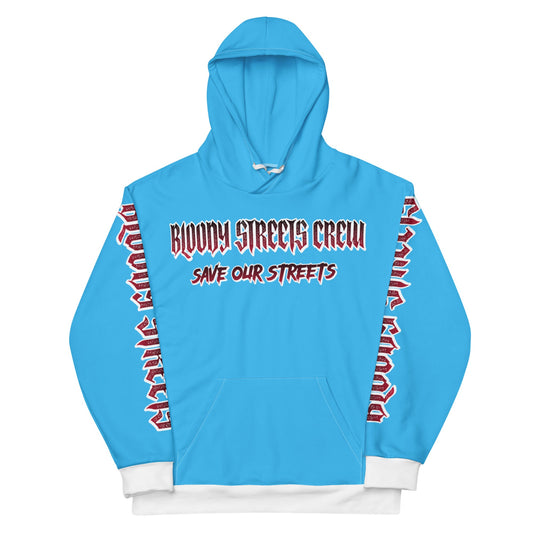 BLOODY STREETS Crew Member Streetwear Hoodie Blue - BLOODY-STREETS.DE Streetwear Herren und Damen Hoodies, T-Shirts, Pullis