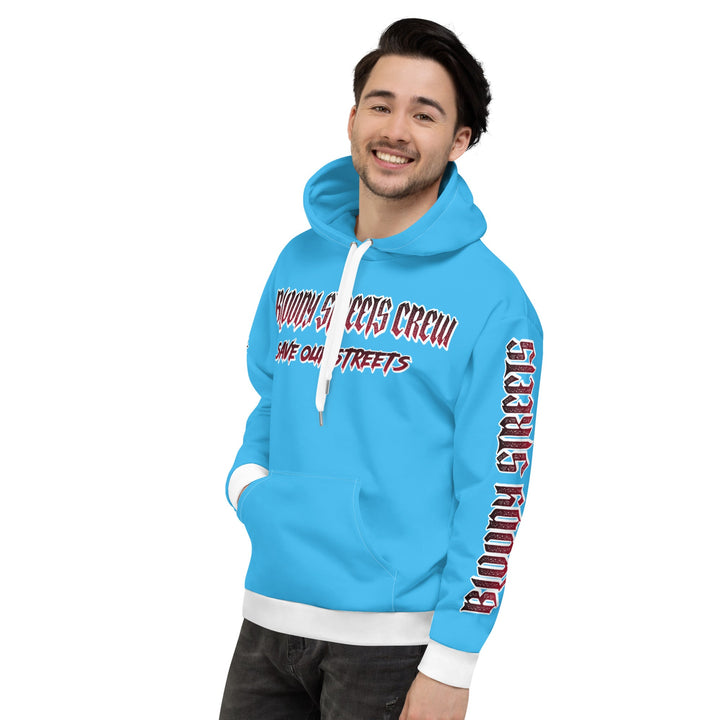 BLOODY STREETS Crew Member Streetwear Hoodie Blue - BLOODY-STREETS.DE Streetwear Herren und Damen Hoodies, T-Shirts, Pullis