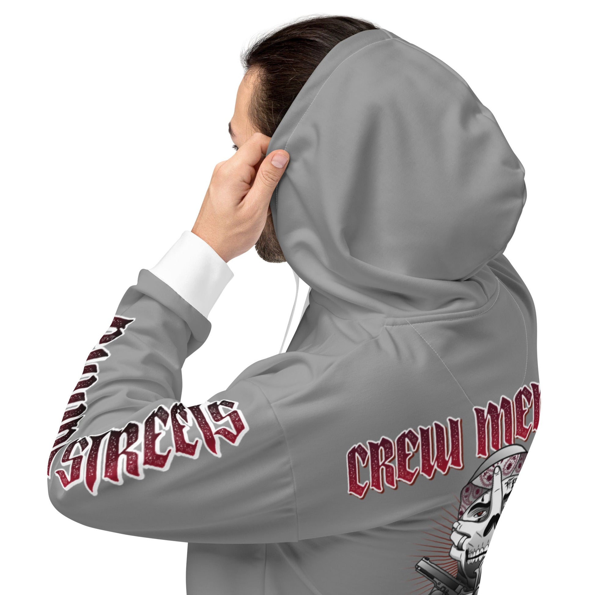 BLOODY STREETS Crew Member Streetwear Hoodie Gray - BLOODY-STREETS.DE Streetwear Herren und Damen Hoodies, T-Shirts, Pullis