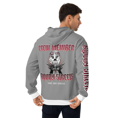 BLOODY STREETS Crew Member Streetwear Hoodie Gray - BLOODY-STREETS.DE Streetwear Herren und Damen Hoodies, T-Shirts, Pullis