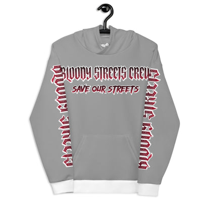 BLOODY STREETS Crew Member Streetwear Hoodie Gray - BLOODY-STREETS.DE Streetwear Herren und Damen Hoodies, T-Shirts, Pullis