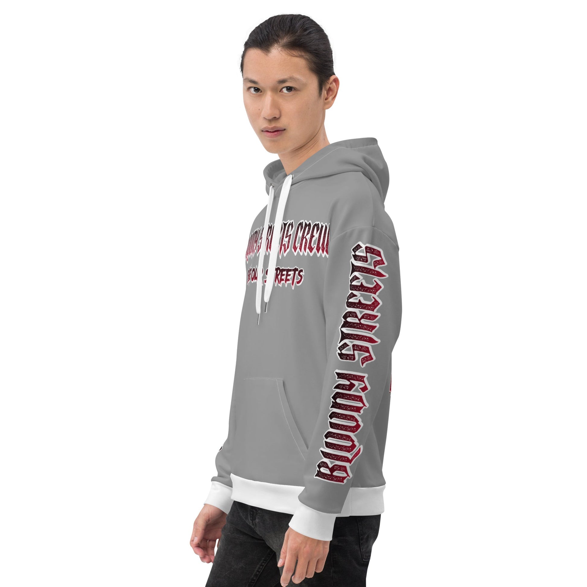 BLOODY STREETS Crew Member Streetwear Hoodie Gray - BLOODY-STREETS.DE Streetwear Herren und Damen Hoodies, T-Shirts, Pullis