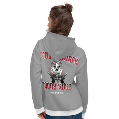 BLOODY STREETS Crew Member Streetwear Hoodie Gray - BLOODY-STREETS.DE Streetwear Herren und Damen Hoodies, T-Shirts, Pullis