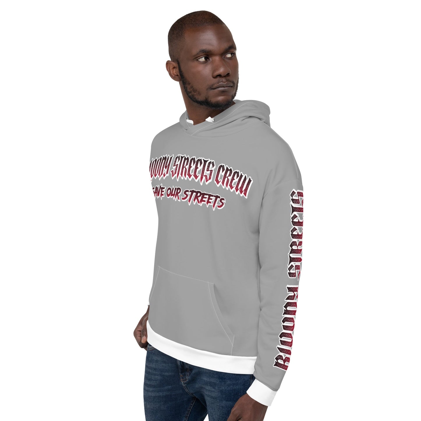 BLOODY STREETS Crew Member Streetwear Hoodie Gray - BLOODY-STREETS.DE Streetwear Herren und Damen Hoodies, T-Shirts, Pullis