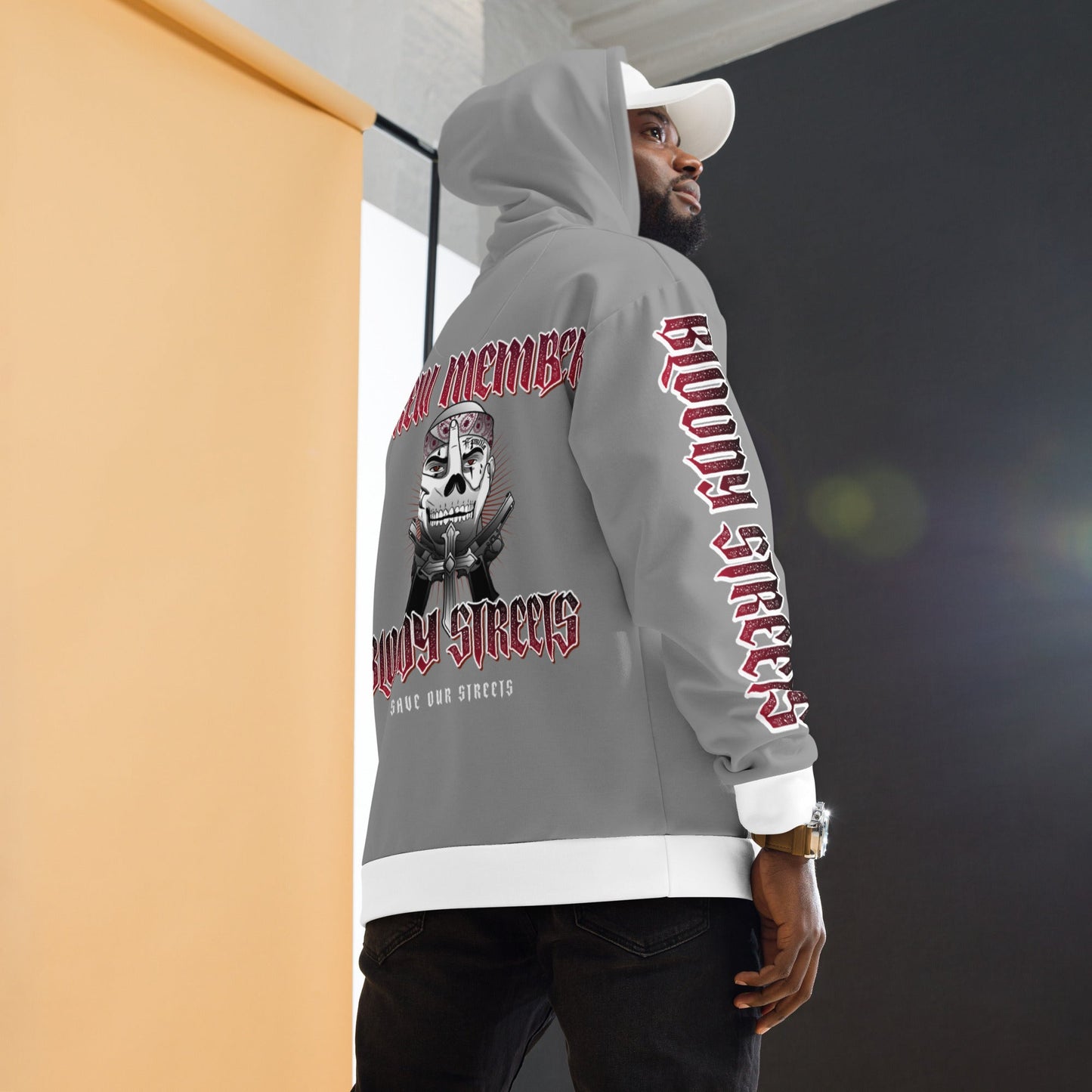 BLOODY STREETS Crew Member Streetwear Hoodie Gray - BLOODY-STREETS.DE Streetwear Herren und Damen Hoodies, T-Shirts, Pullis