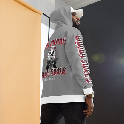 BLOODY STREETS Crew Member Streetwear Hoodie Gray - BLOODY-STREETS.DE Streetwear Herren und Damen Hoodies, T-Shirts, Pullis