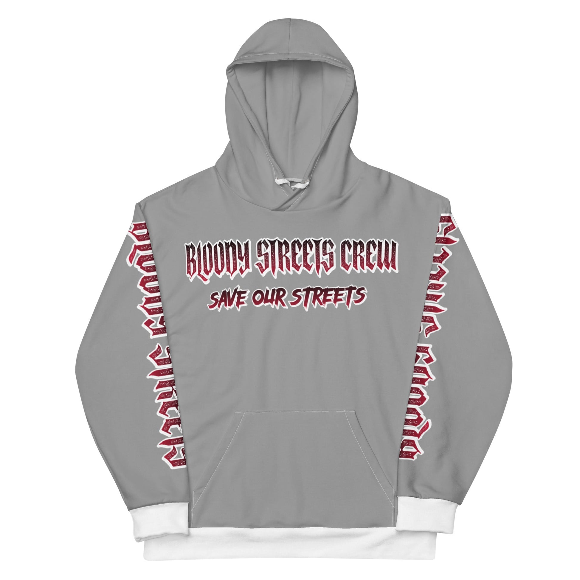 BLOODY STREETS Crew Member Streetwear Hoodie Gray - BLOODY-STREETS.DE Streetwear Herren und Damen Hoodies, T-Shirts, Pullis