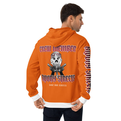 BLOODY STREETS Crew Member Streetwear Hoodie Orange - BLOODY-STREETS.DE Streetwear Herren und Damen Hoodies, T-Shirts, Pullis