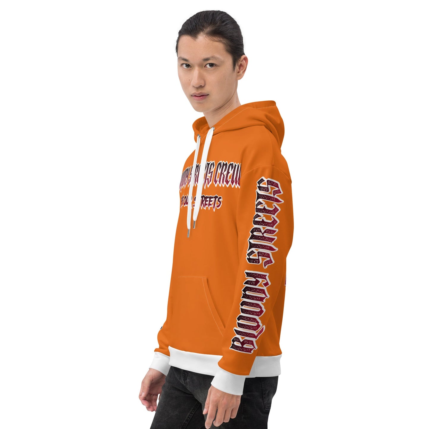 BLOODY STREETS Crew Member Streetwear Hoodie Orange - BLOODY-STREETS.DE Streetwear Herren und Damen Hoodies, T-Shirts, Pullis