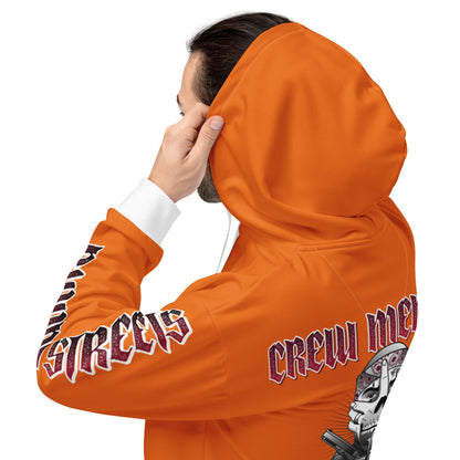 BLOODY STREETS Crew Member Streetwear Hoodie Orange - BLOODY-STREETS.DE Streetwear Herren und Damen Hoodies, T-Shirts, Pullis