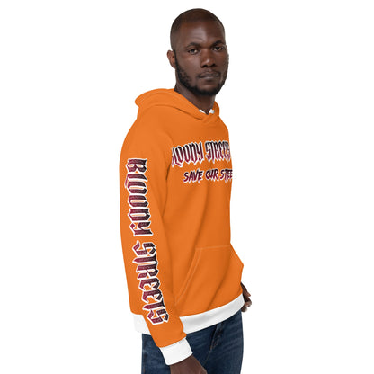 BLOODY STREETS Crew Member Streetwear Hoodie Orange - BLOODY-STREETS.DE Streetwear Herren und Damen Hoodies, T-Shirts, Pullis