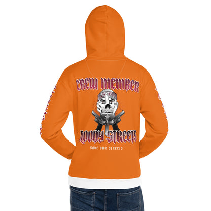 BLOODY STREETS Crew Member Streetwear Hoodie Orange - BLOODY-STREETS.DE Streetwear Herren und Damen Hoodies, T-Shirts, Pullis