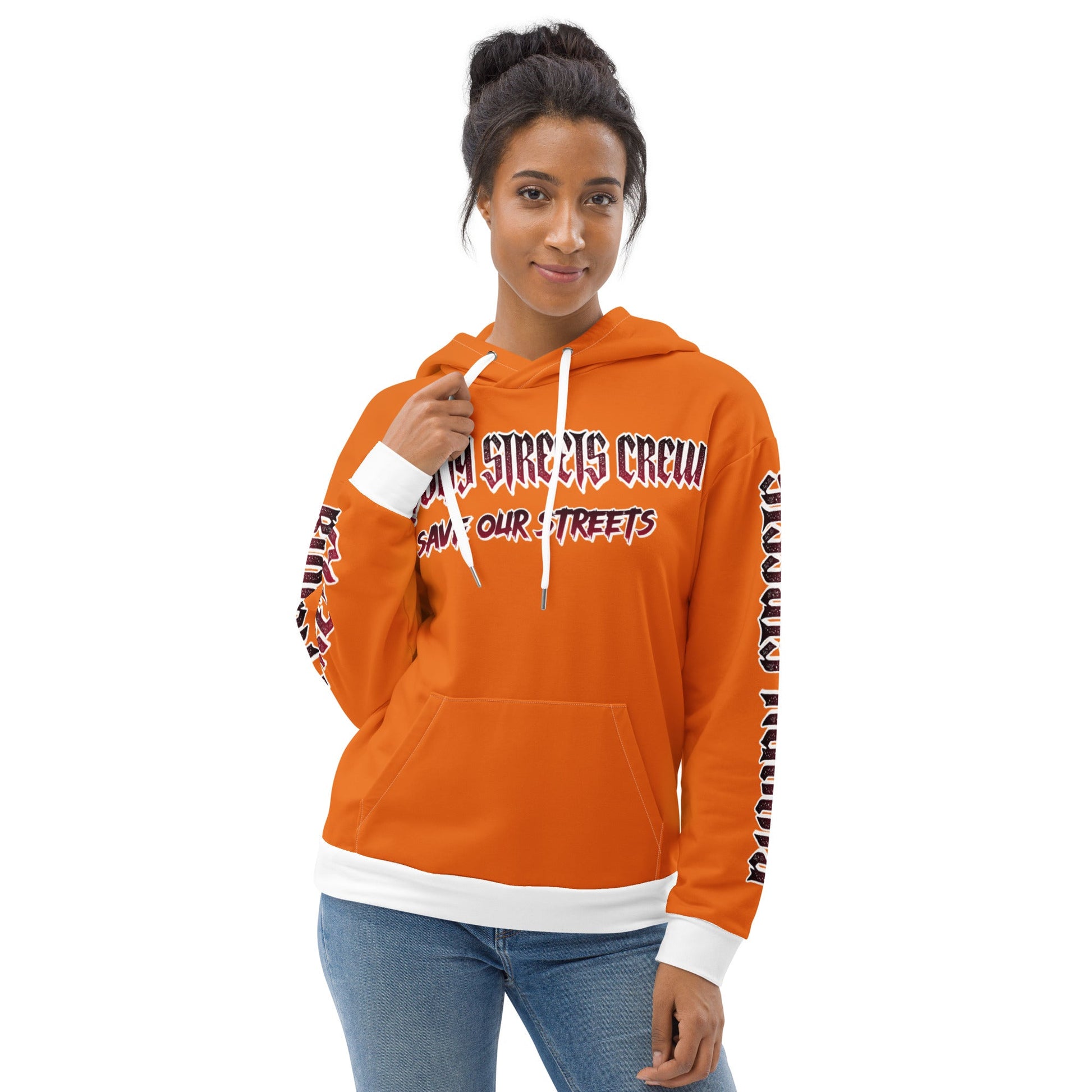 BLOODY STREETS Crew Member Streetwear Hoodie Orange - BLOODY-STREETS.DE Streetwear Herren und Damen Hoodies, T-Shirts, Pullis