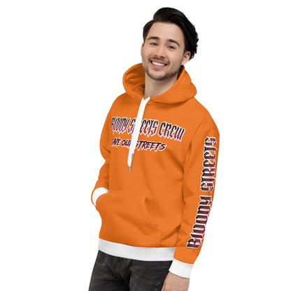 BLOODY STREETS Crew Member Streetwear Hoodie Orange - BLOODY-STREETS.DE Streetwear Herren und Damen Hoodies, T-Shirts, Pullis