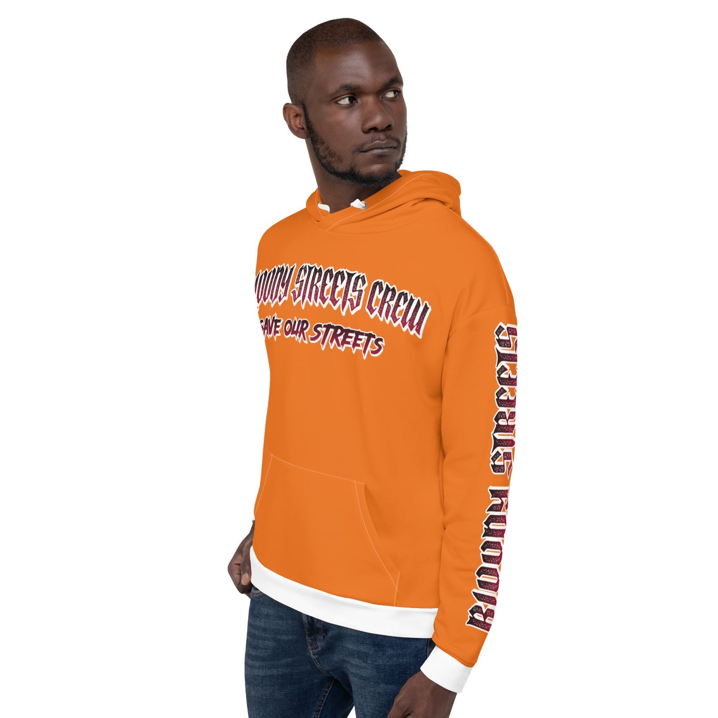 BLOODY STREETS Crew Member Streetwear Hoodie Orange - BLOODY-STREETS.DE Streetwear Herren und Damen Hoodies, T-Shirts, Pullis