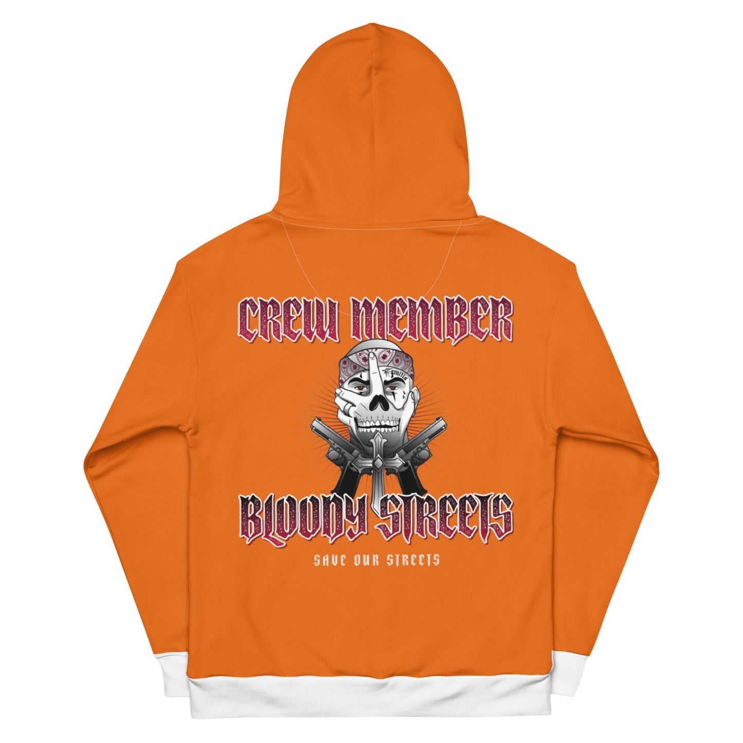 BLOODY STREETS Crew Member Streetwear Hoodie Orange - BLOODY-STREETS.DE Streetwear Herren und Damen Hoodies, T-Shirts, Pullis