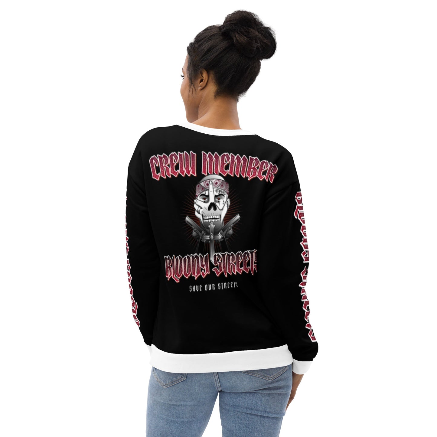 Bloody Streets Crew Member Streetwear Pullover Black - BLOODY-STREETS.DE Streetwear Herren und Damen Hoodies, T-Shirts, Pullis