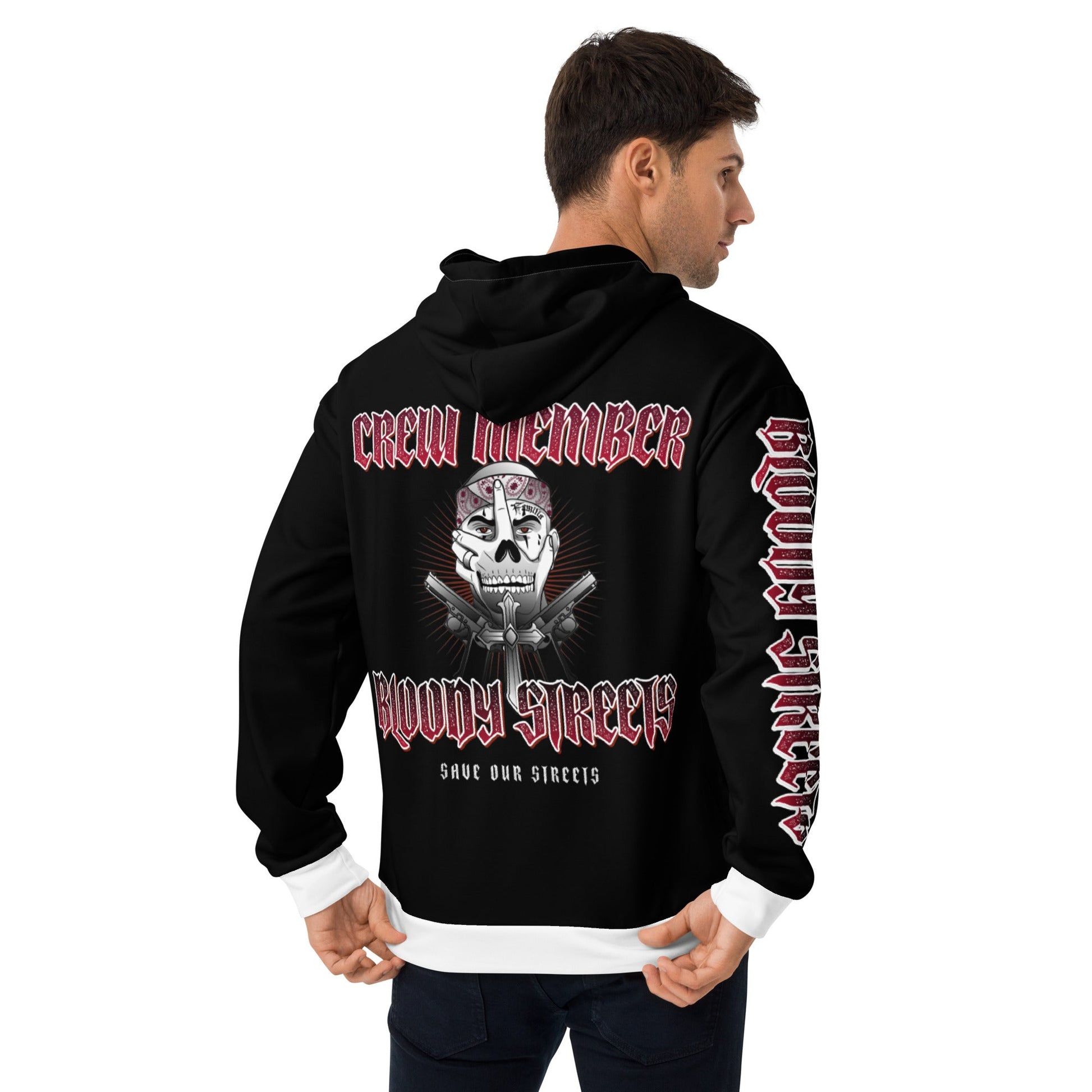 BLOODY STREETS Crew Streetwear Hoodie Black - BLOODY-STREETS.DE Streetwear Herren und Damen Hoodies, T-Shirts, Pullis