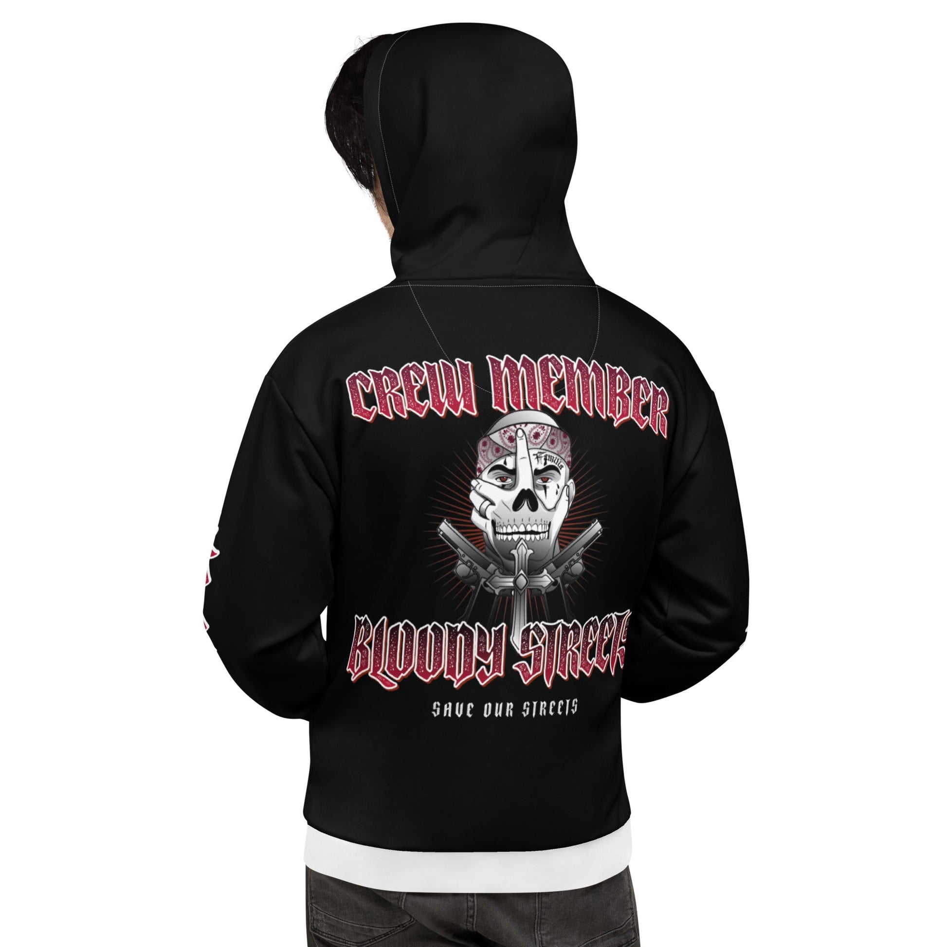 BLOODY STREETS Crew Streetwear Hoodie Black - BLOODY-STREETS.DE Streetwear Herren und Damen Hoodies, T-Shirts, Pullis