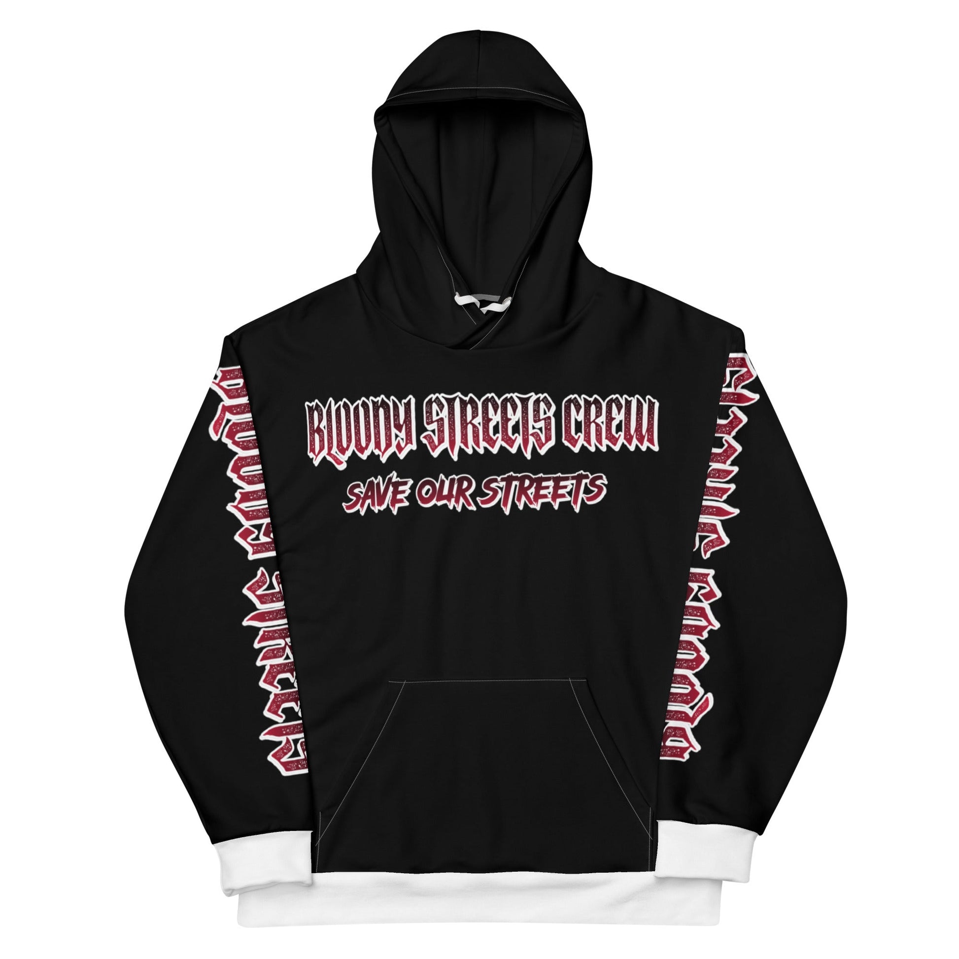 BLOODY STREETS Crew Streetwear Hoodie Black - BLOODY-STREETS.DE Streetwear Herren und Damen Hoodies, T-Shirts, Pullis