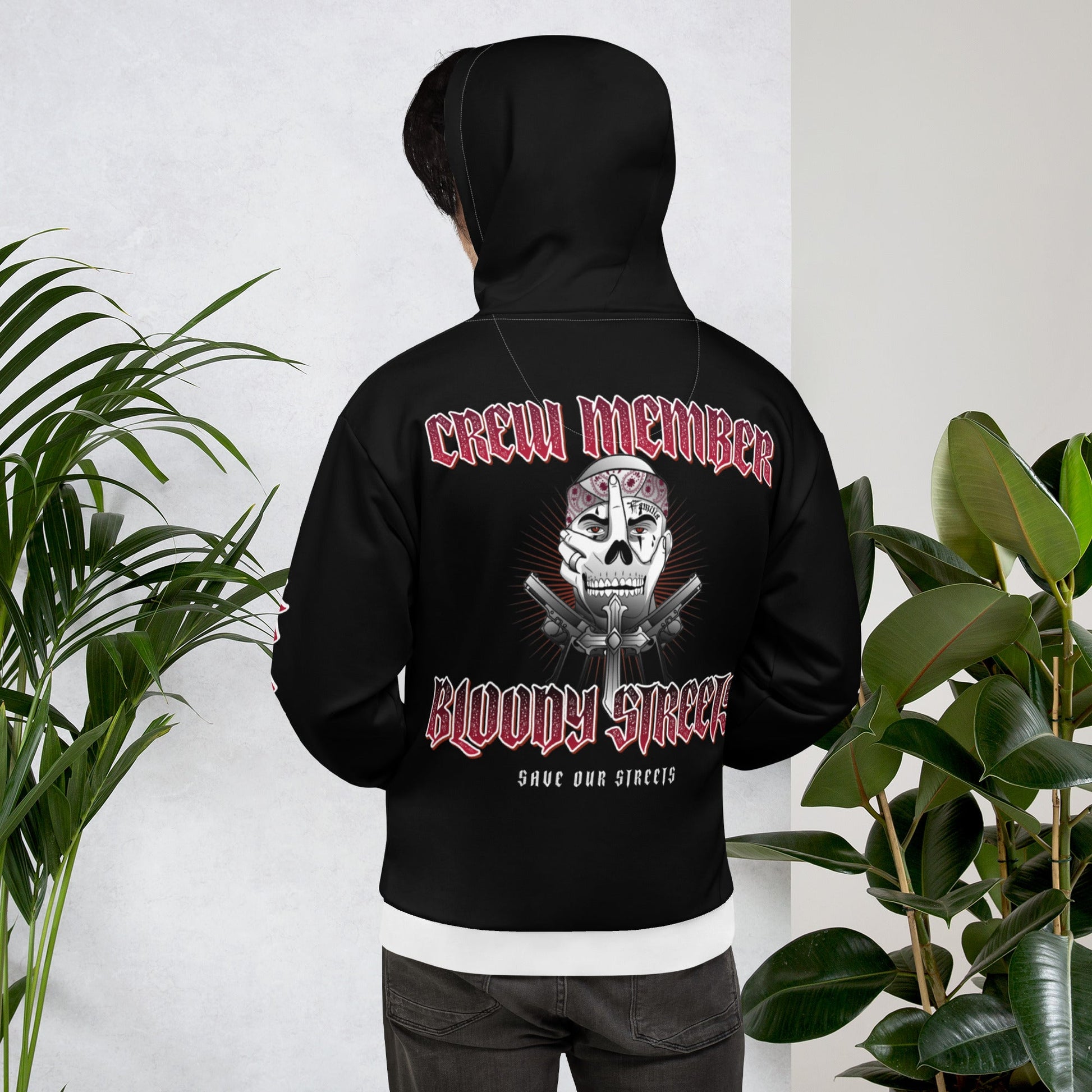 BLOODY STREETS Crew Streetwear Hoodie Black - BLOODY-STREETS.DE Streetwear Herren und Damen Hoodies, T-Shirts, Pullis