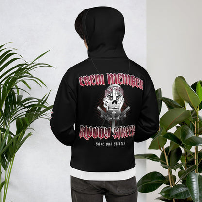 BLOODY STREETS Crew Streetwear Hoodie Black - BLOODY-STREETS.DE Streetwear Herren und Damen Hoodies, T-Shirts, Pullis