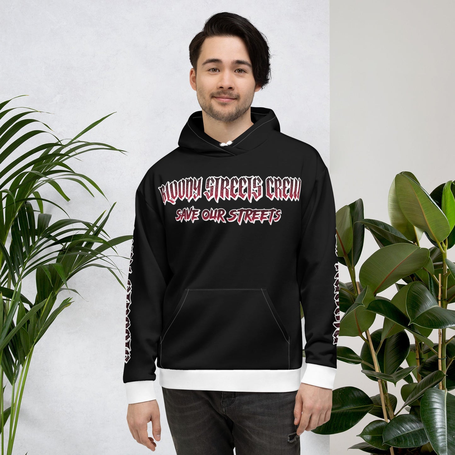 BLOODY STREETS Crew Streetwear Hoodie Black - BLOODY-STREETS.DE Streetwear Herren und Damen Hoodies, T-Shirts, Pullis