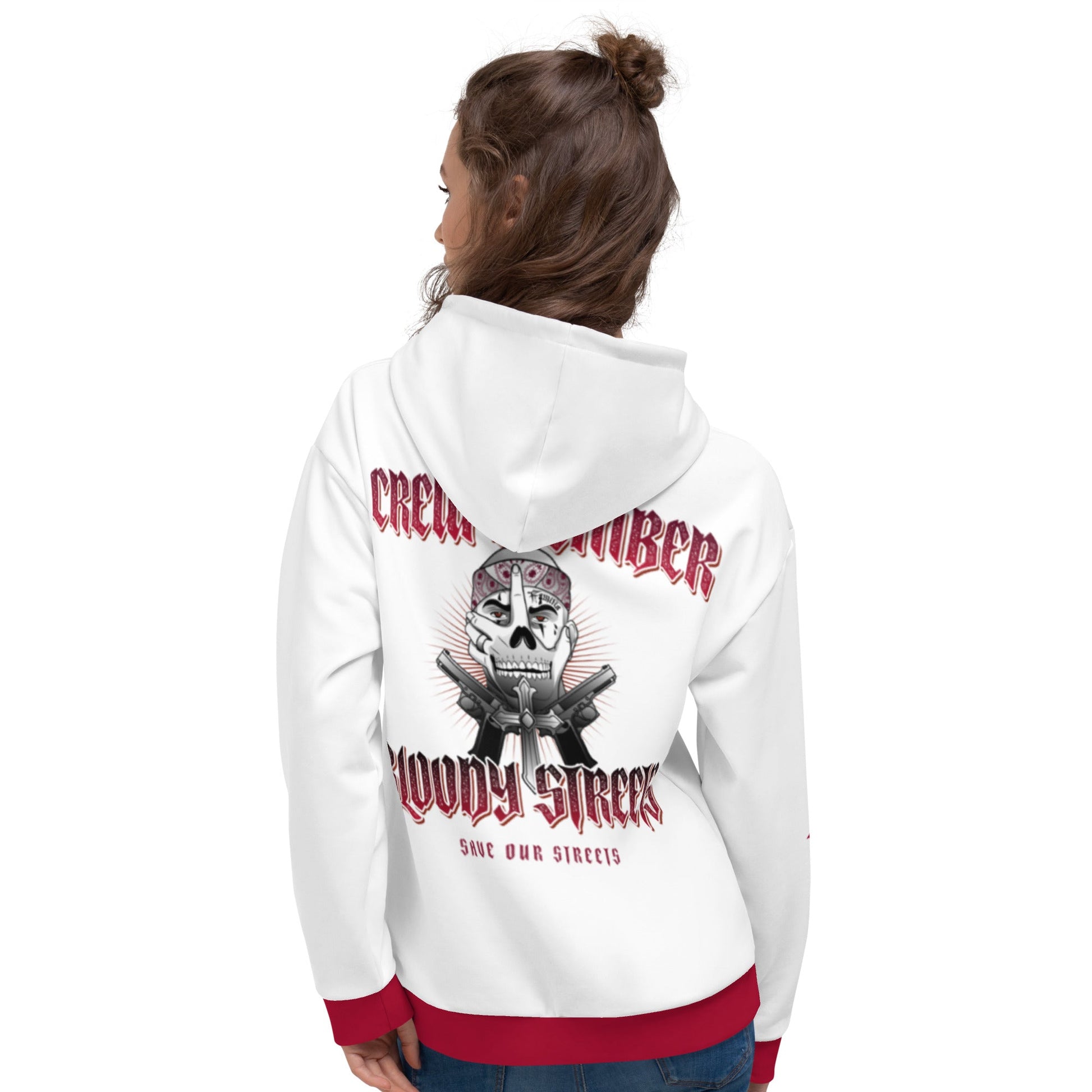 Bloody Streets Crew Streetwear Hoodie White - BLOODY-STREETS.DE Streetwear Herren und Damen Hoodies, T-Shirts, Pullis