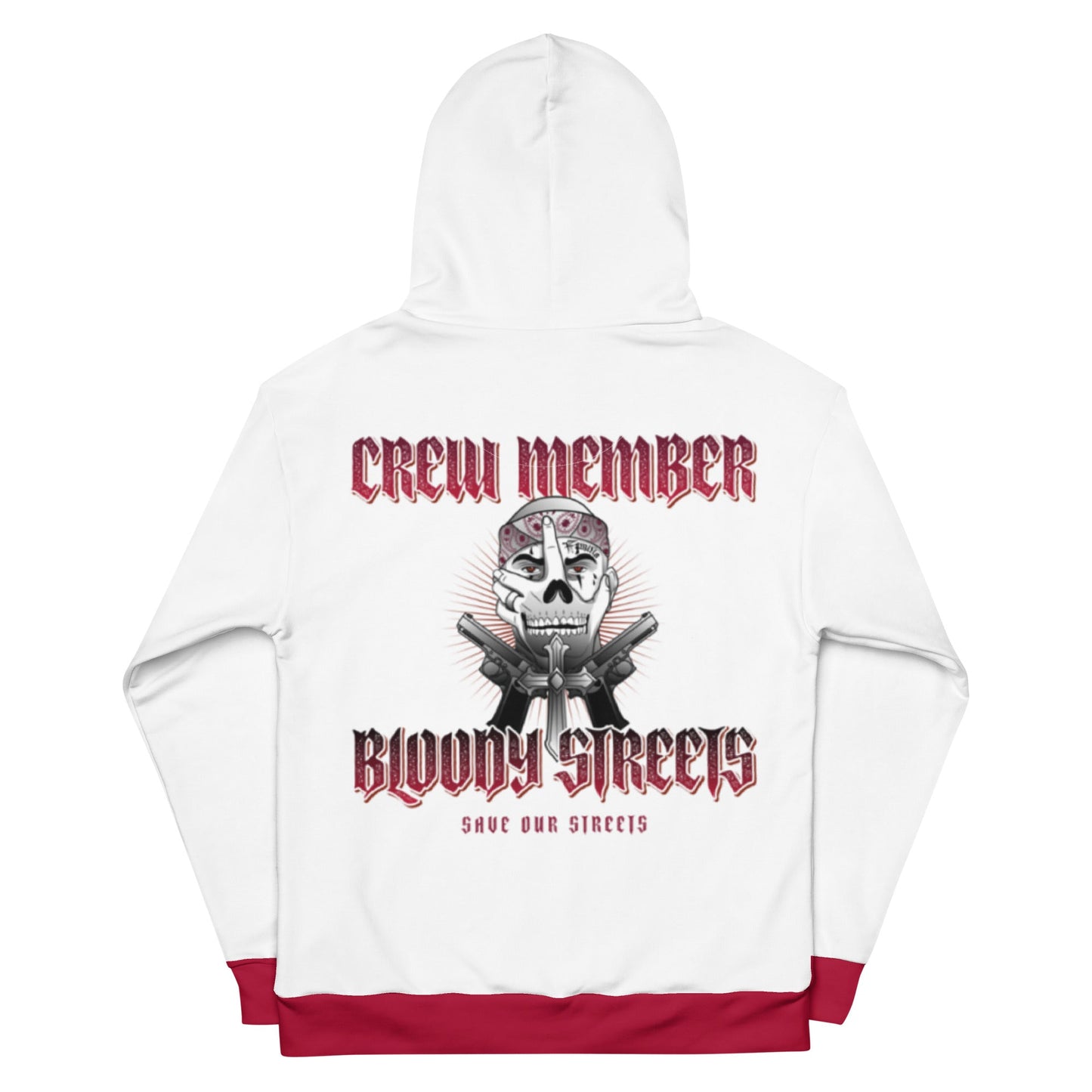 Bloody Streets Crew Streetwear Hoodie White - BLOODY-STREETS.DE Streetwear Herren und Damen Hoodies, T-Shirts, Pullis