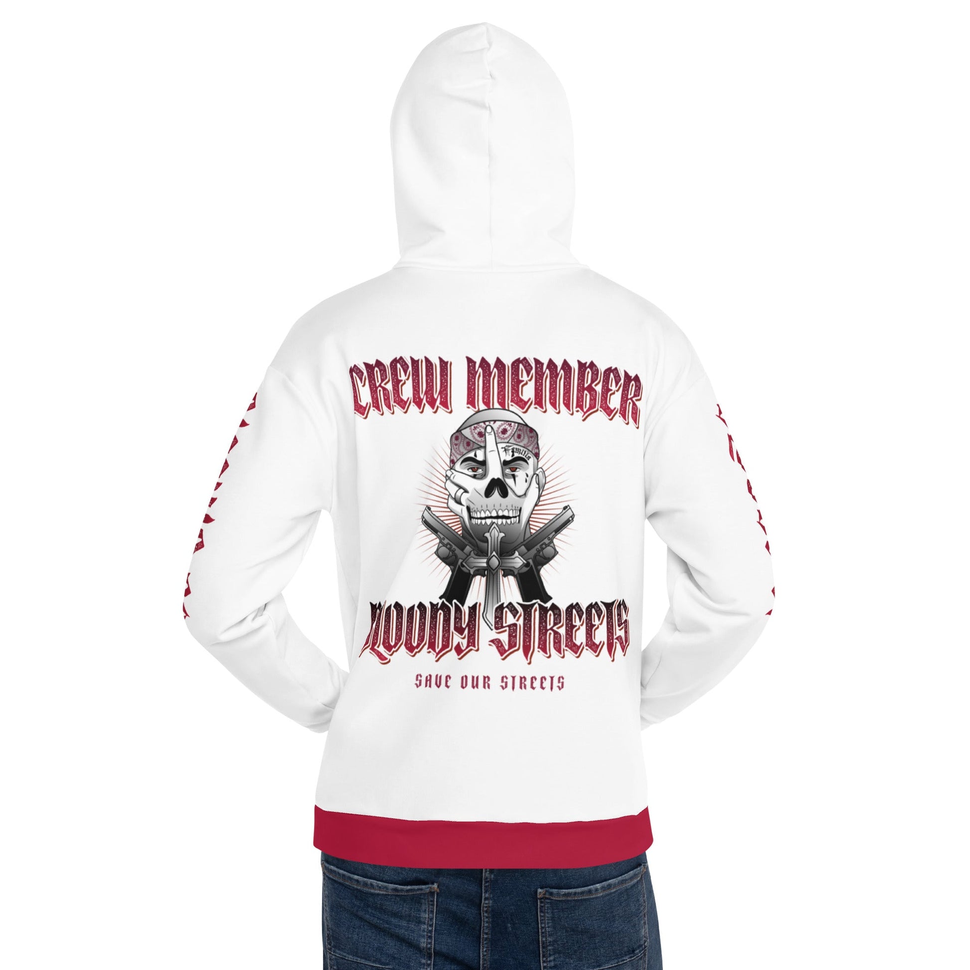 Bloody Streets Crew Streetwear Hoodie White - BLOODY-STREETS.DE Streetwear Herren und Damen Hoodies, T-Shirts, Pullis