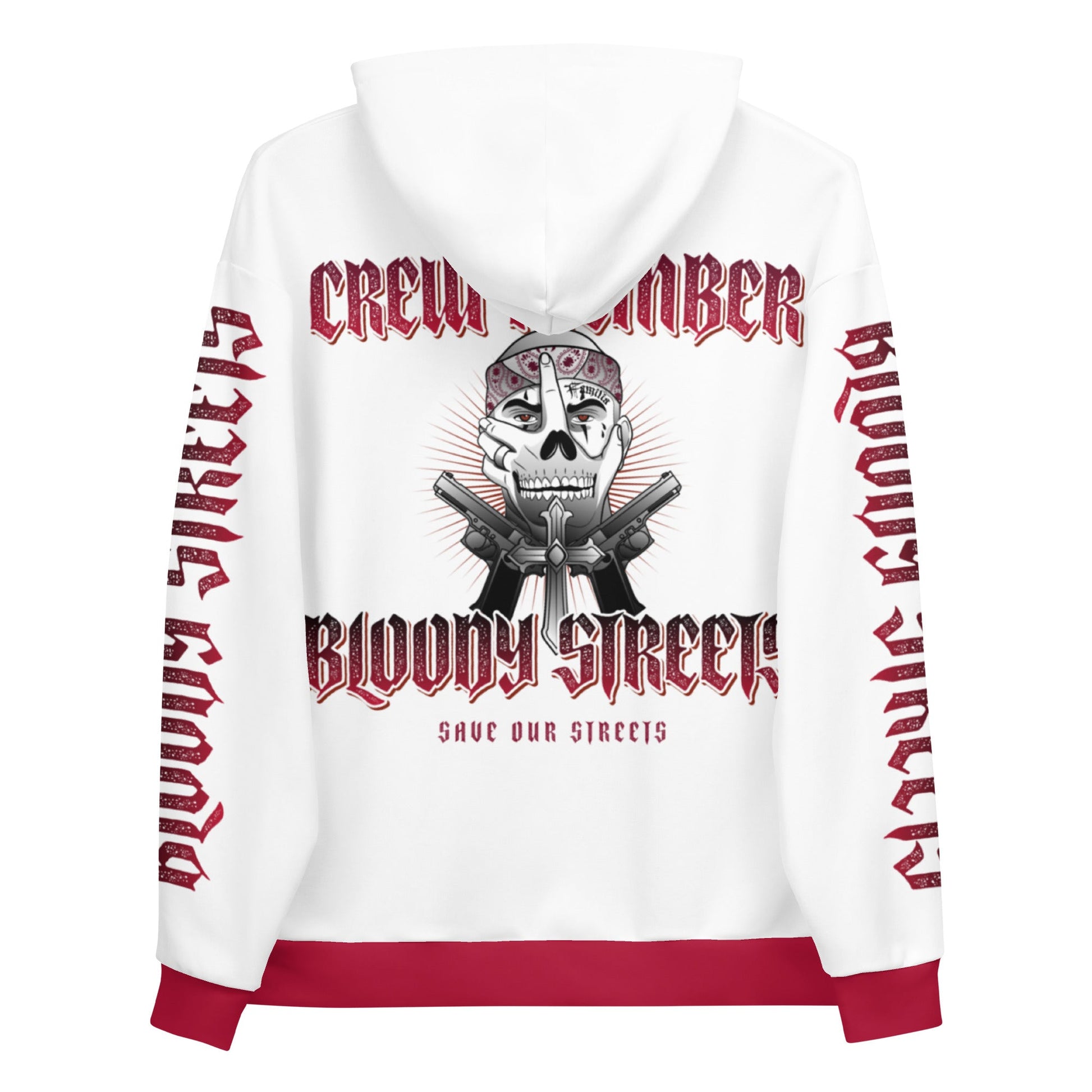 Bloody Streets Crew Streetwear Hoodie White - BLOODY-STREETS.DE Streetwear Herren und Damen Hoodies, T-Shirts, Pullis