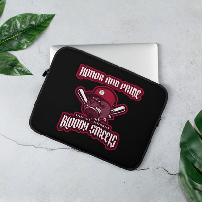 BLOODY STREETS "Honor and Pride" Laptop Tasche schwarz - BLOODY-STREETS.DE Streetwear Herren und Damen Hoodies, T-Shirts, Pullis