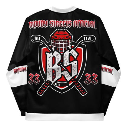 Bloody Streets Hockey Unisex Bomber Jacke - BLOODY-STREETS.DE Streetwear Herren und Damen Hoodies, T-Shirts, Pullis