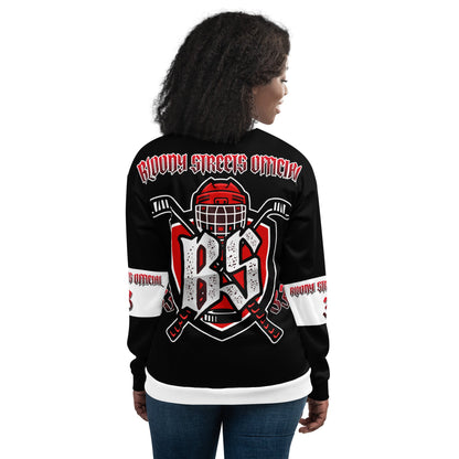 Bloody Streets Hockey Unisex Bomber Jacke - BLOODY-STREETS.DE Streetwear Herren und Damen Hoodies, T-Shirts, Pullis