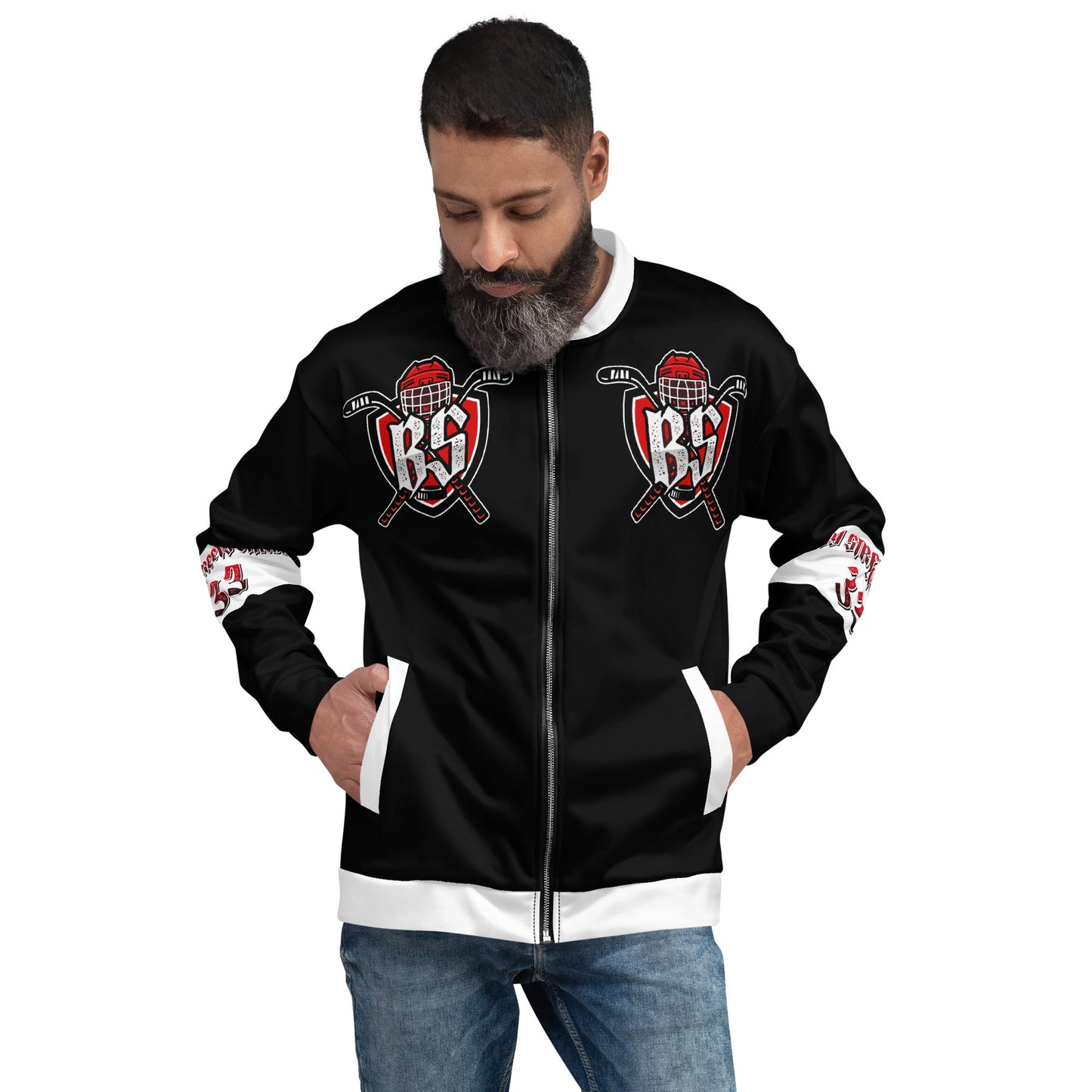 Bloody Streets Hockey Unisex Bomber Jacke - BLOODY-STREETS.DE Streetwear Herren und Damen Hoodies, T-Shirts, Pullis