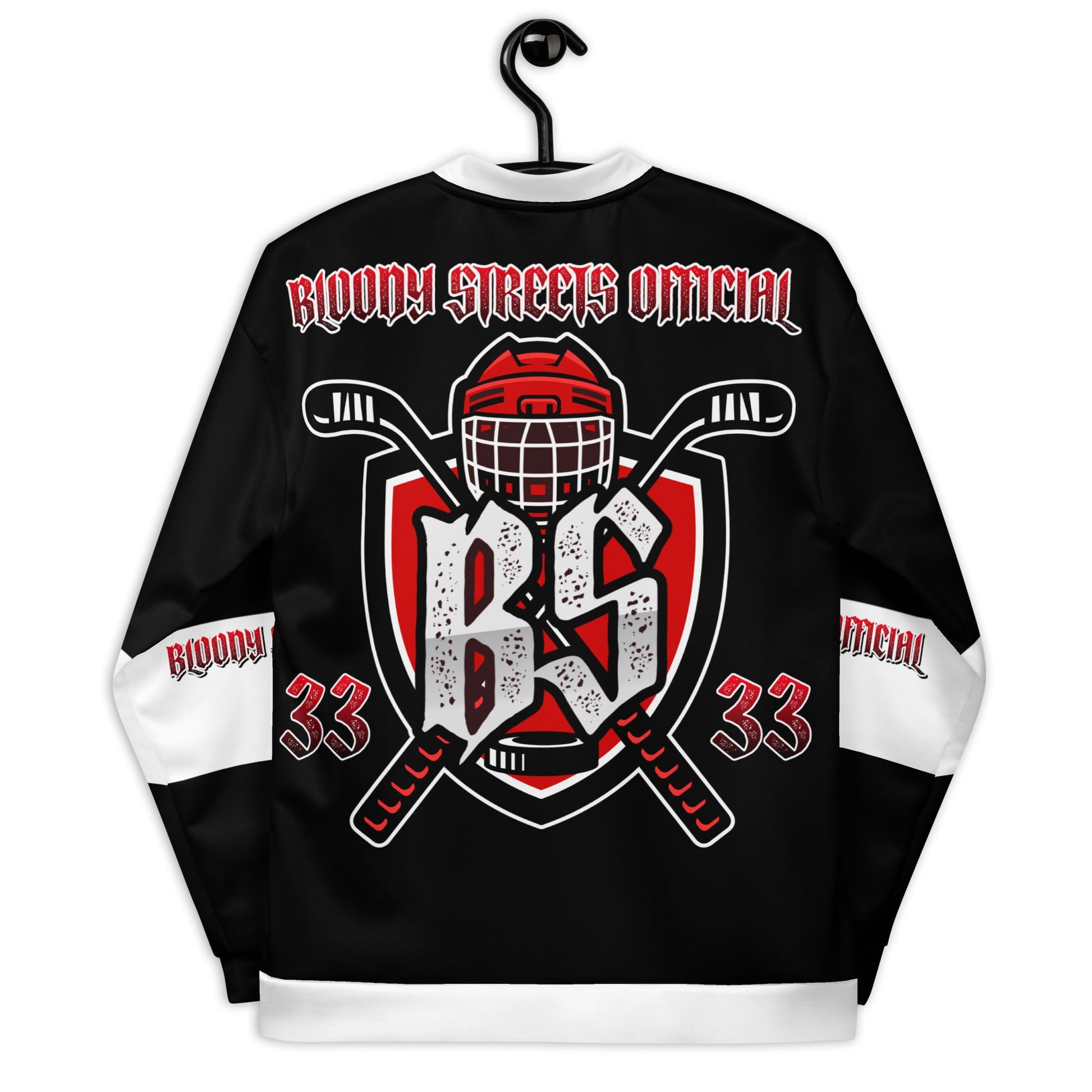 Bloody Streets Hockey Unisex Bomber Jacke - BLOODY-STREETS.DE Streetwear Herren und Damen Hoodies, T-Shirts, Pullis