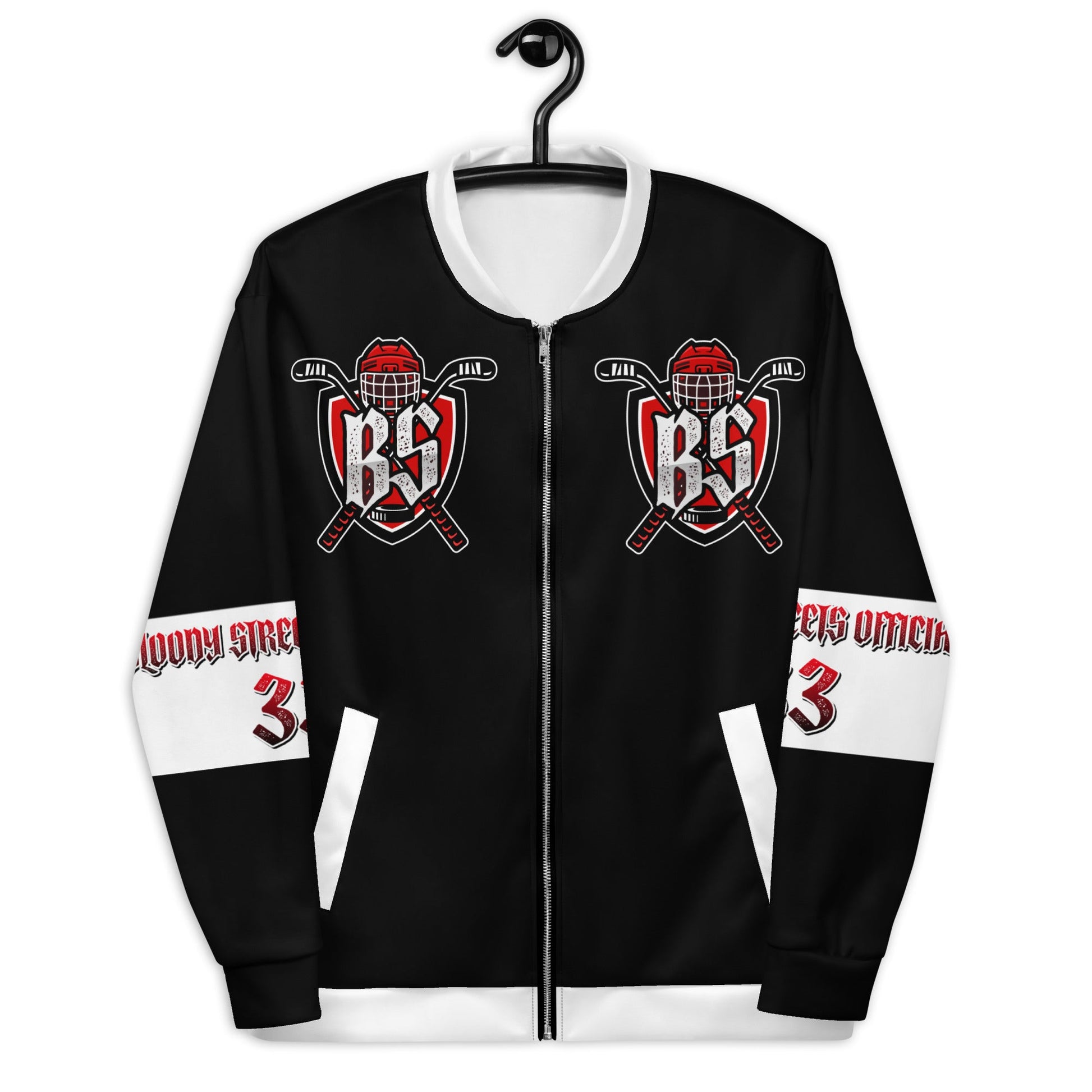 Bloody Streets Hockey Unisex Bomber Jacke - BLOODY-STREETS.DE Streetwear Herren und Damen Hoodies, T-Shirts, Pullis