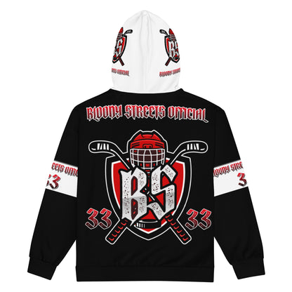 Bloody Streets Hockey Unisex Zip Hoodie - BLOODY-STREETS.DE Streetwear Herren und Damen Hoodies, T-Shirts, Pullis
