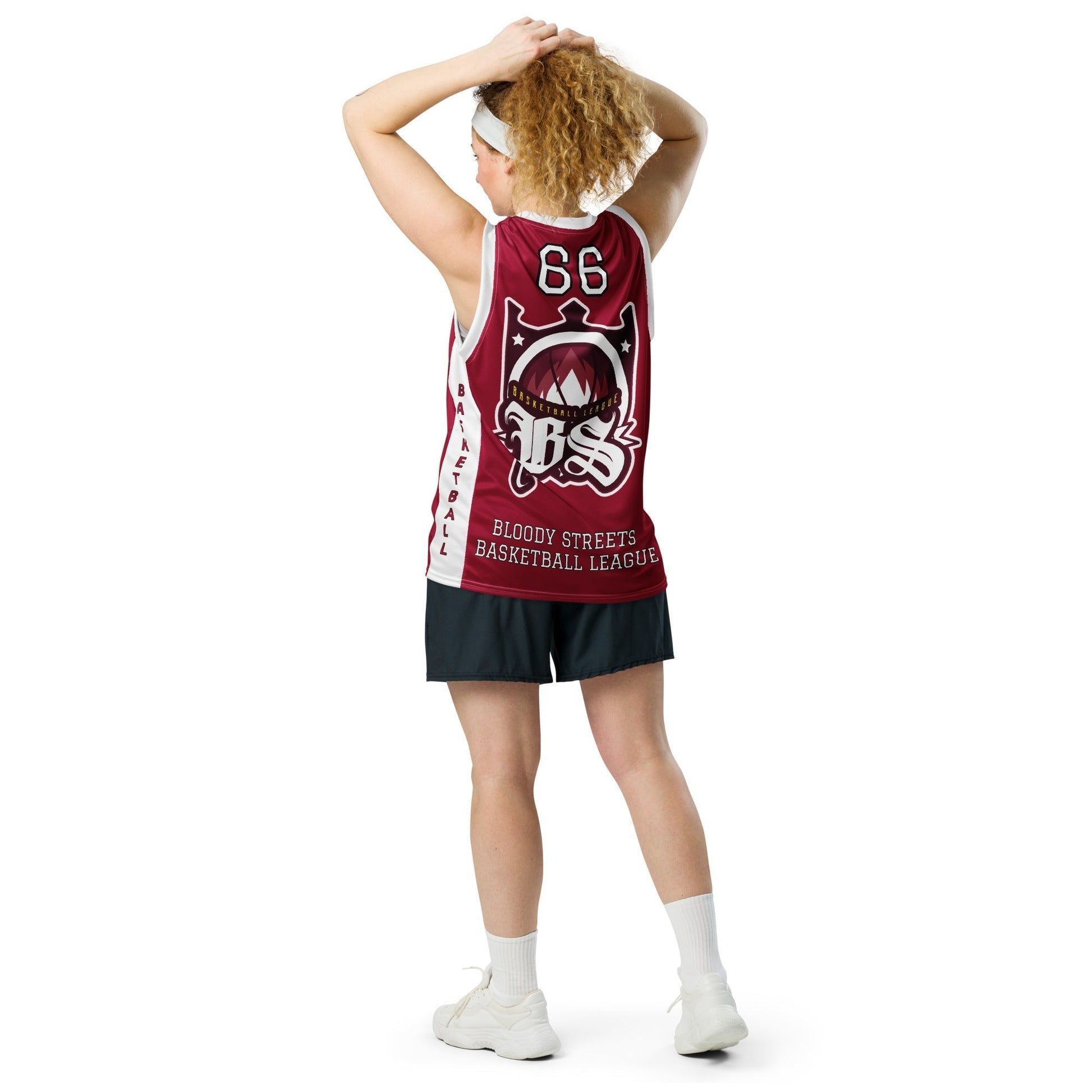 BLOODY STREETS - Recyceltes Streetwear-Basketballtrikot BLOODY RED - BLOODY-STREETS.DE Streetwear Herren und Damen Hoodies, T-Shirts, Pullis