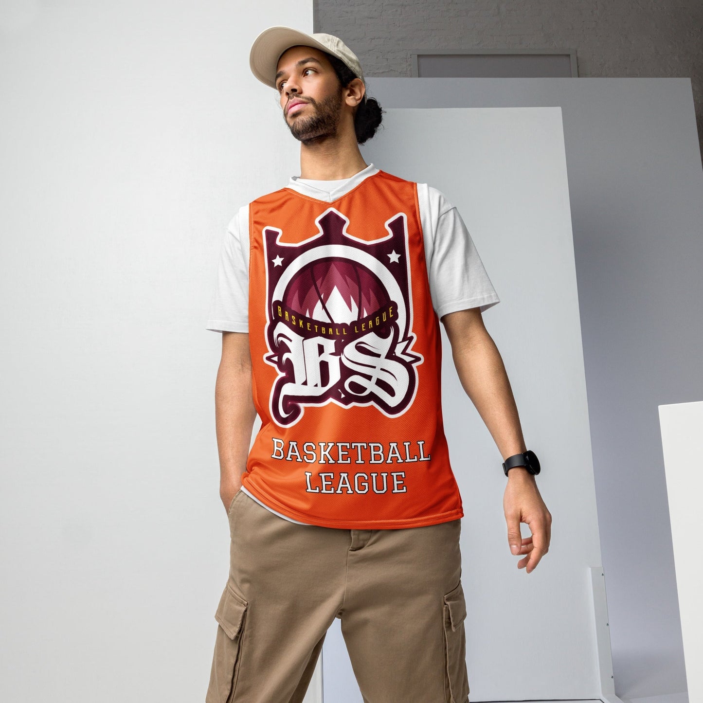 BLOODY STREETS - Recyceltes Streetwear-Basketballtrikot ORANGE - BLOODY-STREETS.DE Streetwear Herren und Damen Hoodies, T-Shirts, Pullis