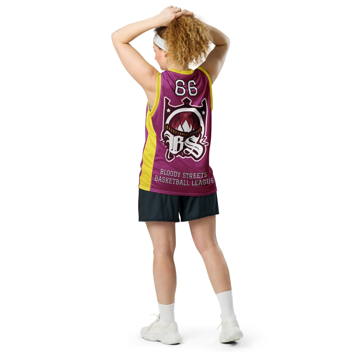 BLOODY STREETS - Recyceltes Streetwear-Basketballtrikot PURPLE - BLOODY-STREETS.DE Streetwear Herren und Damen Hoodies, T-Shirts, Pullis