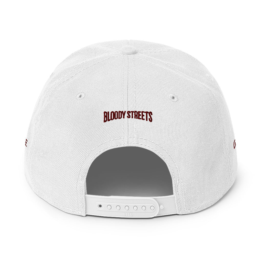 BLOODY STREETS - STREETLIFE V: WHITE Snapback-Cap - BLOODY-STREETS.DE Streetwear Herren und Damen Hoodies, T-Shirts, Pullis