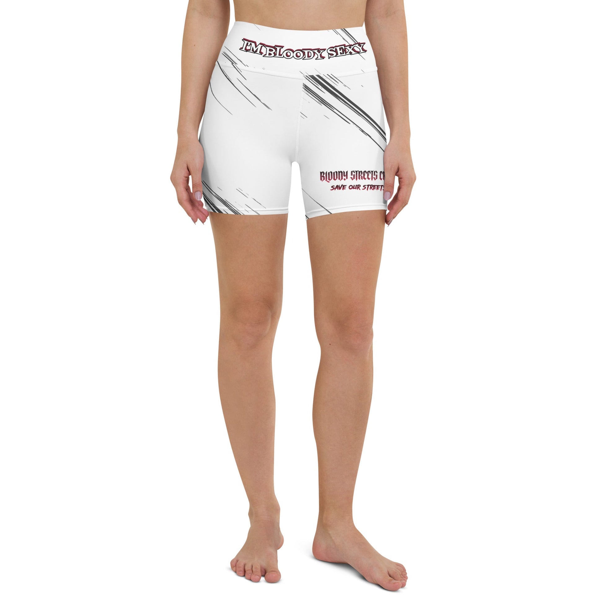 BLOODY WHITE STORM - YOGA Shorts - BLOODY-STREETS.DE Streetwear Herren und Damen Hoodies, T-Shirts, Pullis