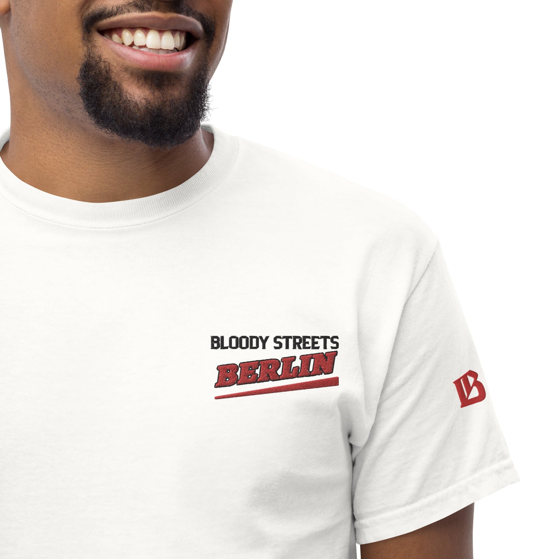 BS CITY Berlin Crew Member Premium Red "G" T-Shirt - BLOODY-STREETS.DE Streetwear Herren und Damen Hoodies, T-Shirts, Pullis