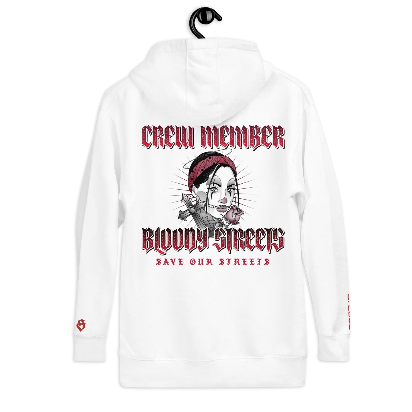 BS CITY Berlin Crew Member Premium Red Lady Hoodie - BLOODY-STREETS.DE Streetwear Herren und Damen Hoodies, T-Shirts, Pullis