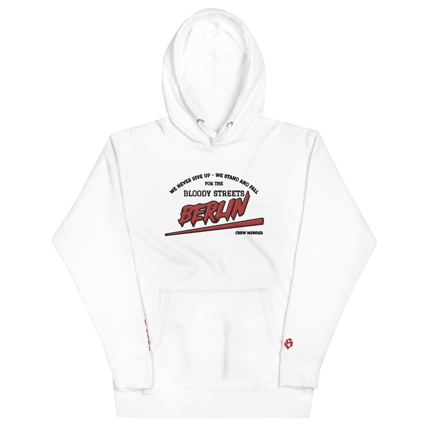 BS CITY Berlin Crew Member Premium Red Lady Hoodie - BLOODY-STREETS.DE Streetwear Herren und Damen Hoodies, T-Shirts, Pullis