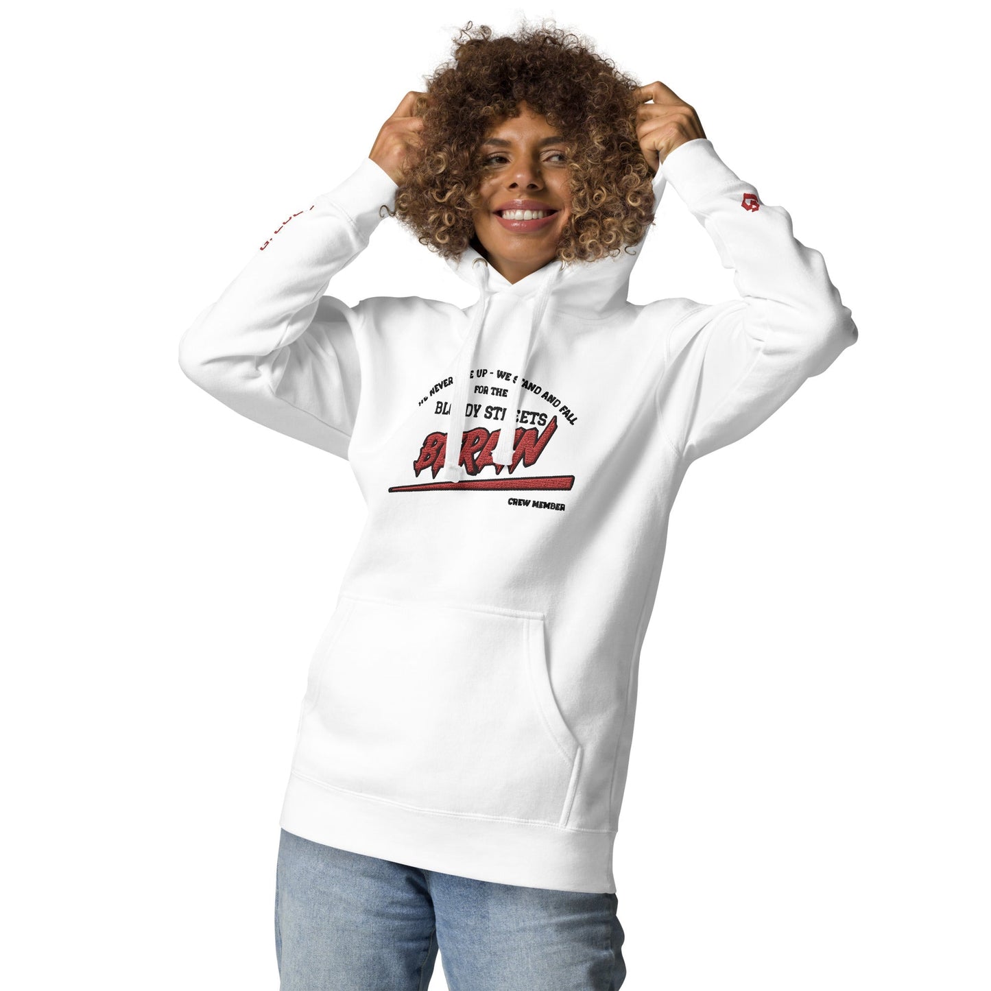 BS CITY Berlin Crew Member Premium Red Lady Hoodie - BLOODY-STREETS.DE Streetwear Herren und Damen Hoodies, T-Shirts, Pullis