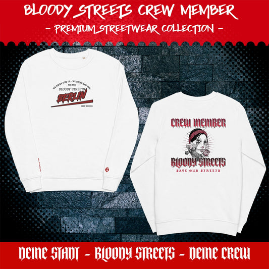BS CITY Berlin Crew Member Premium Red "Lady" Pullover - BLOODY-STREETS.DE Streetwear Herren und Damen Hoodies, T-Shirts, Pullis