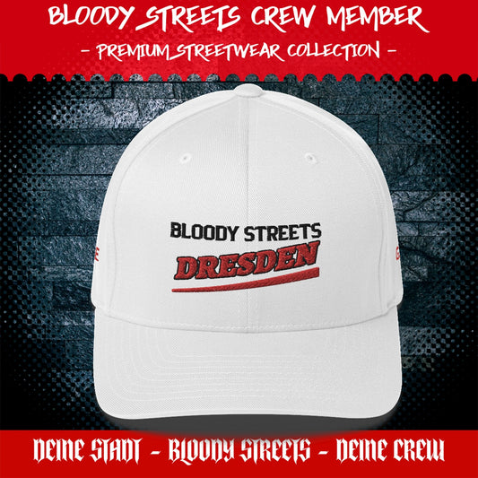 BS CITY Dresden Crew Member Premium Red DAD CAP - BLOODY-STREETS.DE Streetwear Herren und Damen Hoodies, T-Shirts, Pullis